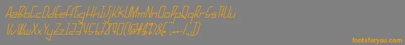 PelanquierItalic Font – Orange Fonts on Gray Background