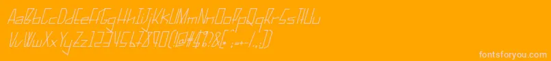 PelanquierItalic Font – Pink Fonts on Orange Background