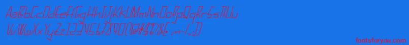 PelanquierItalic Font – Red Fonts on Blue Background