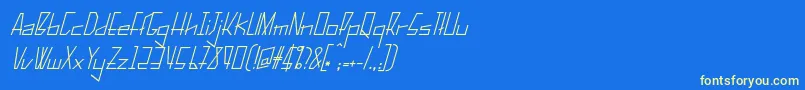 PelanquierItalic Font – Yellow Fonts on Blue Background