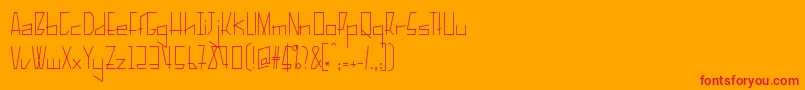 PelanquierThin Font – Red Fonts on Orange Background