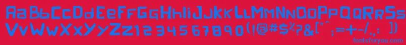 peleja regular 1 0 Font – Blue Fonts on Red Background