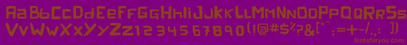 peleja regular 1 0 Font – Brown Fonts on Purple Background