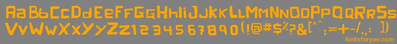 フォントpeleja regular 1 0 – オレンジの文字は灰色の背景にあります。