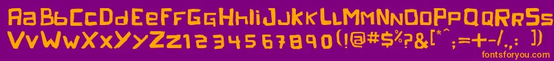 peleja regular 1 0 Font – Orange Fonts on Purple Background