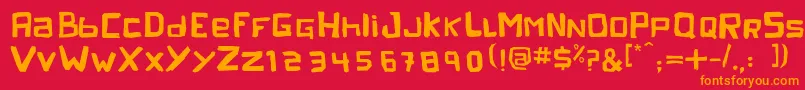フォントpeleja regular 1 0 – 赤い背景にオレンジの文字