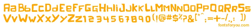 peleja regular 1 0-Schriftart – Orangefarbene Schriften