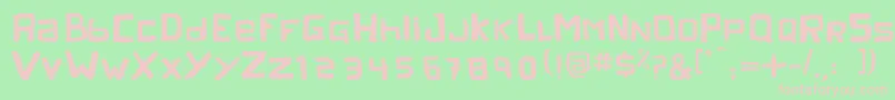 peleja regular 1 0-fontti – vaaleanpunaiset fontit vihreällä taustalla