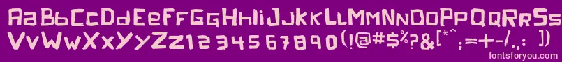 peleja regular 1 0 Font – Pink Fonts on Purple Background