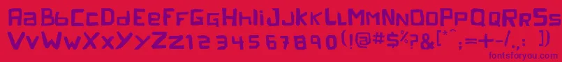 peleja regular 1 0 Font – Purple Fonts on Red Background