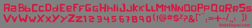 peleja regular 1 0 Font – Red Fonts on Gray Background