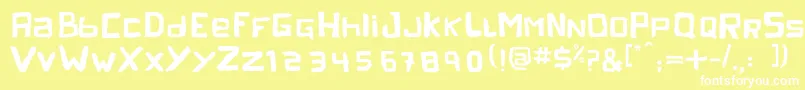 peleja regular 1 0 Font – White Fonts on Yellow Background