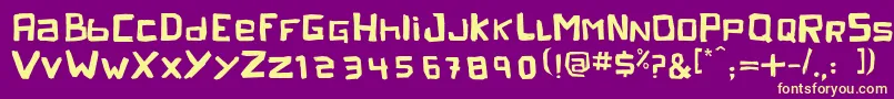 peleja regular 1 0 Font – Yellow Fonts on Purple Background