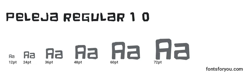 Размеры шрифта Peleja regular 1 0