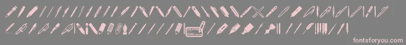 fuente Pen Icons – Fuentes Rosadas Sobre Fondo Gris