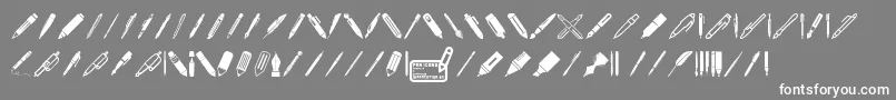 fuente Pen Icons – Fuentes Blancas Sobre Fondo Gris