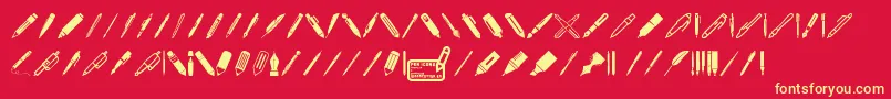 fuente Pen Icons – Fuentes Amarillas Sobre Fondo Rojo