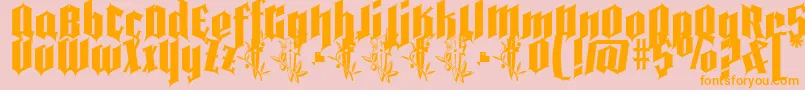 Pena Caldaria demo ffp Font – Orange Fonts on Pink Background