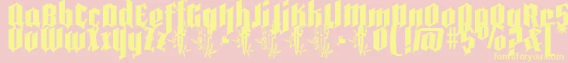 Pena Caldaria demo ffp Font – Yellow Fonts on Pink Background