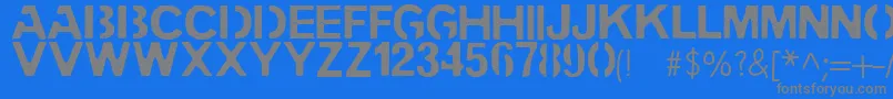 Шрифт PENCIL STENCIL – серые шрифты на синем фоне