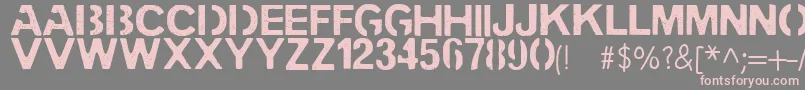 PENCIL STENCIL Font – Pink Fonts on Gray Background