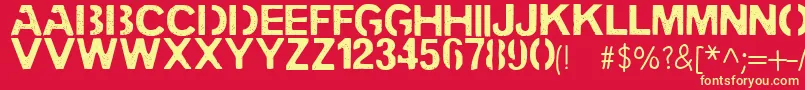 More about PENCIL STENCIL Font PENCIL STENCIL Font – Yellow Fonts on Red Background