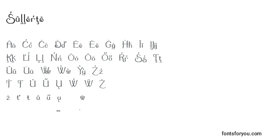 Czcionka Summerte – alfabet, cyfry, specjalne znaki