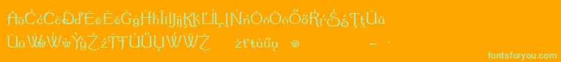 Summerte Font – Green Fonts on Orange Background