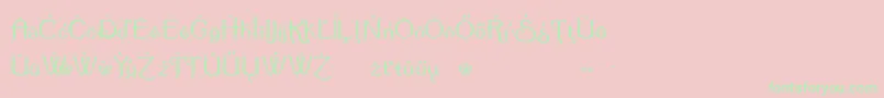 Summerte Font – Green Fonts on Pink Background