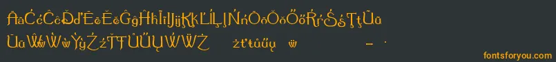 フォントSummerte – 黒い背景にオレンジの文字