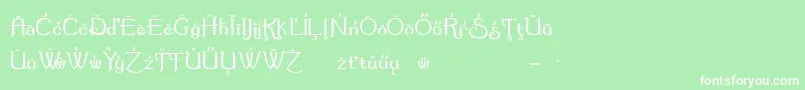 Summerte Font – White Fonts on Green Background