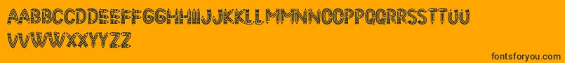 PencilLetters Font – Black Fonts on Orange Background