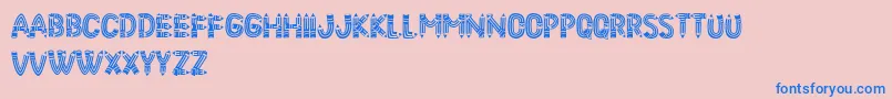 PencilLetters Font – Blue Fonts on Pink Background