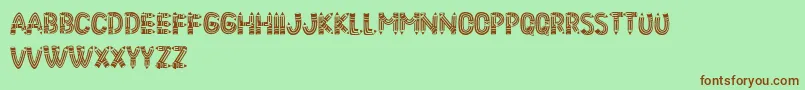 PencilLetters Font – Brown Fonts on Green Background