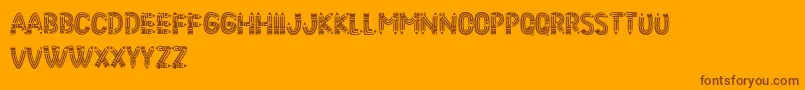 PencilLetters Font – Brown Fonts on Orange Background