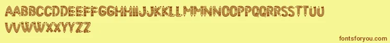 PencilLetters Font – Brown Fonts on Yellow Background