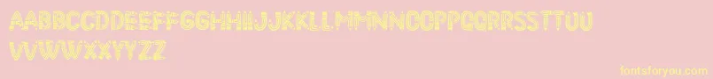 PencilLetters Font – Yellow Fonts on Pink Background