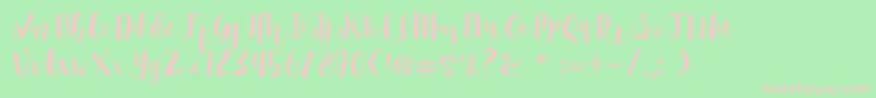 Penelope DemoVersion Font – Pink Fonts on Green Background