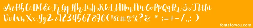 Penelope DemoVersion Font – White Fonts on Orange Background