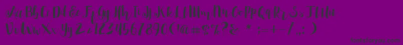 フォントPenelopeDemoVersion – 紫の背景に黒い文字