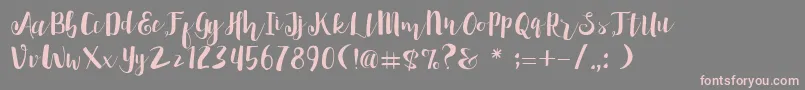 More about PenelopeDemoVersion Font PenelopeDemoVersion Font – Pink Fonts on Gray Background