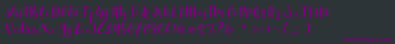 Шрифт PenelopeDemoVersion – фиолетовые шрифты на чёрном фоне