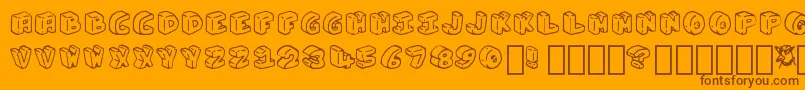 Penguin Regular Font – Brown Fonts on Orange Background