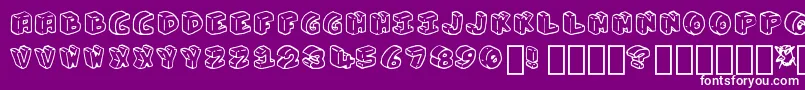 Penguin Regular Font – White Fonts on Purple Background