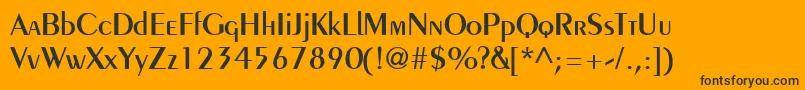 fuente Penguin – Fuentes Negras Sobre Fondo Naranja