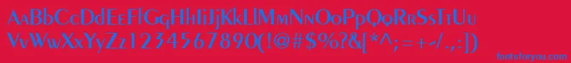 Penguin Font – Blue Fonts on Red Background