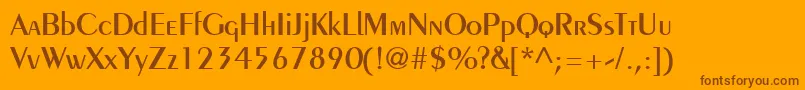 Penguin-fontti – ruskeat fontit oranssilla taustalla