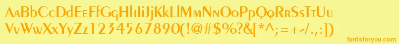 Шрифт Penguin – оранжевые шрифты на жёлтом фоне