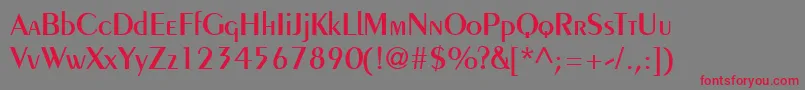 Penguin Font – Red Fonts on Gray Background