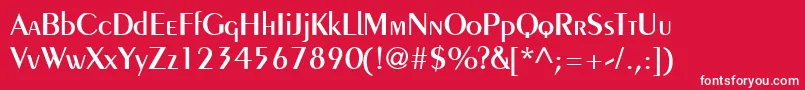 Penguin Font – White Fonts on Red Background